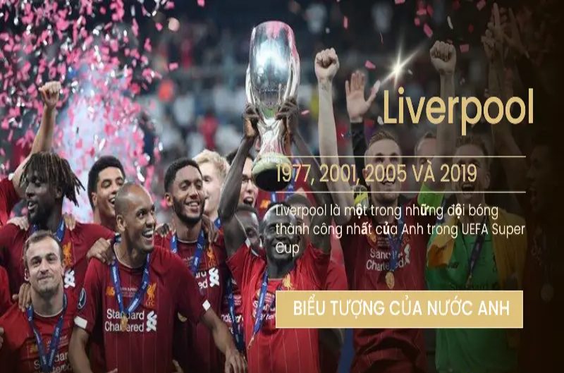 Đội bóng vô địch siêu cúp châu âu nhiều nhất – Liverpool