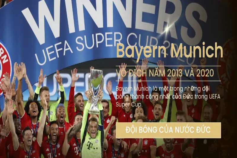 Đội bóng vô địch siêu cúp châu âu nhiều nhất – Bayern Munich