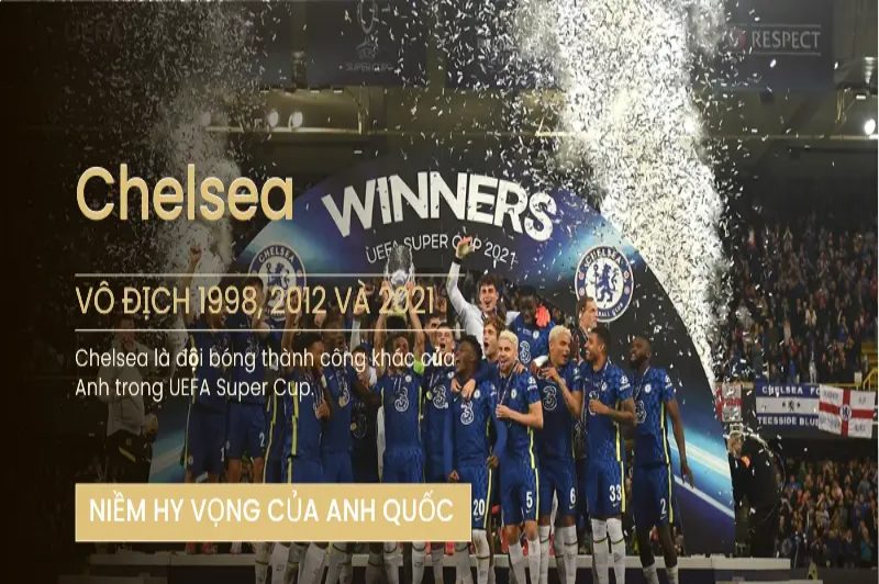 Đội bóng vô địch siêu cúp châu âu nhiều nhất – Chelsea